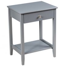 Table d'appoint Coast avec tiroir - 48 x 36 x 62 cm - Gris