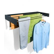Bodo® Séchoir pliant - Largeur 80 cm - Longueur de séchage 4m - Noir mat