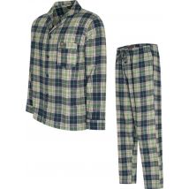 Cappuccino Italia Pyjama Set - Set d'hiver avec boutons - 100% coton - Taille XL - Vert