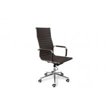 Lifa Living Siège de bureau Oxford - Accoudoirs - jusqu'à 150 kg - Hauteur d'assise 49-56 cm - Assise en cuir de buffle - Structure en métal - Gris foncé