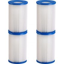 4x Filtre de piscine Taille II 135x105mm Type H Cartouche filtrante lavable pour piscine