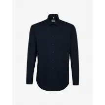 44 Navy-165 Seidensticker Business Shirt RF Spread Kent Patch12 - bleu foncé