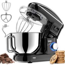 VAIVE Robot de cuisine - Affichage et minuterie - Robot de cuisine haut de gamme - Mixeur de cuisine - 6.2L - 1500W - Noir