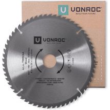 Lame de scie VONROC - 210mm - 60 dents - pour le bois - convient aux scies à table et aux scies à tronçonner