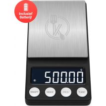 Kitchenwell digital mini precision kitchen scale - 0.01 à 500 grammes - 14.2 x 7.5 cm - balance de poche à piles - balance de cuisine
