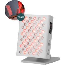 Lampe infrarouge Soft&Silky - 300W - 630/850NM - 60LEDs - Thérapie infrarouge - Thérapie par la lumière rouge - Lampe pour les muscles - Thérapie par la lumière - Visage - Articulations - Lumière rouge