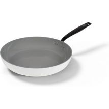 BE Living Essential Poêle à frire - Ø 28 cm - Céramique - Sans PFAS - Induction - Blanc