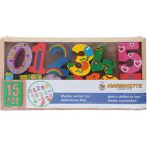 Marionnette - Chiffres en bois - Compter avec le bois - 15 pièces - 1 set