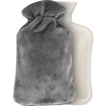 Bouillotte eau Chaude MM Brands - Bouillotte avec Housse - Bouteille d'eau Chaude - Caoutchouc Naturel - 2 litres - Chauffe jusqu'à 6 heures - Anti-fuite