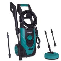 VONROC Nettoyeur haute pression V18-2 1800W - 140 bar - 420 l/h - avec tuyau de 8m, réservoir de détergent intégré, nettoyeur de terrasse, buses et accessoires
