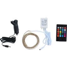 Dunlop Bande LED - 1 Mètre - 30 LED - 16 Couleurs - Dimmable - Avec télécommande - 12V/24V