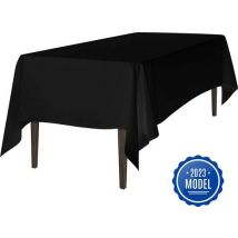 Nappe de luxe - Imperméable - Nappe - Noire - 259x152 CM - Nappe en coton - Nappes