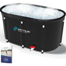 Bain de glace Premium XL (100cm) avec programme de sport en ligne - Bain de siège et de repos pour adultes - Bain de glace avec seau gonflable | Vitalic