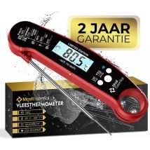 MostEssential Premium Thermomètre à viande - Thermomètre BBQ - Thermomètre à cœur - Thermomètre à sucre - Thermomètre de cuisine - Numérique - Sans fil - Etanche - Rouge