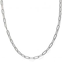 Laura Ferini Ladies Necklace Catena Silver - Silver Link Chain - 18K White Gold Plated - Necklace - Necklace - Jewellery - Accessories - Ladies Necklace