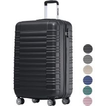 TRVLMORE Valise - Bagage à main - 54x36x20cm - 38L - Noir
