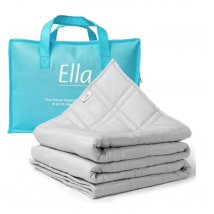 Ella® Couverture lestée 11kg - 150 x 210cm - Couverture lestée - OEKO-TEX Coton - Gris clair