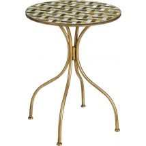 Mica Decorations Table bistrot Alanza - H76 x Ø61 cm - Métal - Vert
