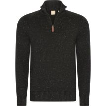 Mario Russo Skipper - Pull pour hommes - Half Zip - Black - XXL