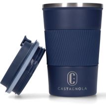 Tasse thermos Castagnola - Tasse à café à emporter - Tasse de voyage pour café et thé - Tasse à thé - 380 ML - acier inoxydable - Bleu