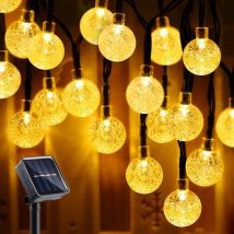 Happy Goods Lampe solaire de jardin 50 LED 5 m illuminée + 2 m de cordon
