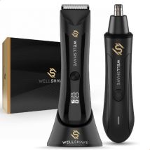 Wellshave Bodygroomer Men and Nose Trimmer - Shave Package 2.0 - Body Trimmer Men - Nose Trimmer Men - Nose Hair Trimmer Shaver for Nose, Pubic Area, Body & Nose