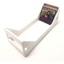 Rangement disques vinyles en bois caisse de rangement singles 7 pouces - 75 à 100 pièces - blanc