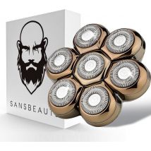 Sansbeauté® Tête de rasage - Tête de rasage - Magnétique - Remplaçable - 7 lames - MS-686 & MS-687 - Convient à tous les Sansbeauté® SkullSharp PRO MAX