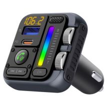 iSetchi Bluetooth FM Transmitter - Quick Charge 3.0 - Carkit - USB C - Sans fil