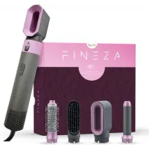 Fer à Boucler - Fineza - 5 en 1 Multi Styler - Brosse Soufflante - Cheveux Courts & Longs - Rose