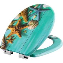 TecTake - Abattant WC - abattant WC - soft close - premium - Sea - 402263