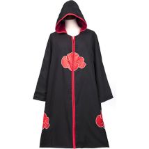 LBB - Manteau Akatsuki - Avec capuche - Cosplay - Taille unique - Obito - Vêtements Naruto - Itachi - Naruto Uzumaki - Cosplay - Anime - Kakashi - Boruto - Naruto hoodie - Manga