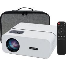 Projecteur 170 pouces - Auronic Beamer - Télécommande et sac de transport - 10 000 Lumens - WiFi - Full HD - Câble HDMI - Blanc
