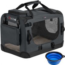 Cadoca Dogs & Cats Travel Basket S - 51x35x36cm - Anthracite