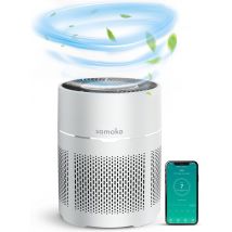 Purificateur d'air - Samako - Filtre HEPA 13 pro - Rhume des foins, allergies aux animaux, acariens - Indicateur de qualité de l'air