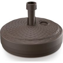 Prosperplast Pied de parasol - rond - rotin - brun - 10L - Dia 39 cm - plastique - support