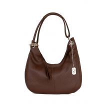 Anna Morellini ALBA Shopper en cuir italien - Marron - 38x34x10 cm