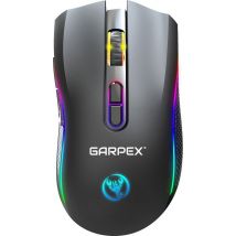 Garpex® Silent Wireless Mouse - Gaming Mouse - Computer Mouse - Mouse Wireless - With LED Lighting - Rechargeable - Black