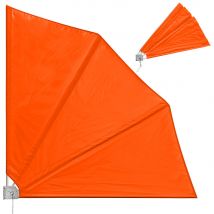 Detex Balkon Zonnescherm - 140x140cm Opvouwbaar - Oranje
