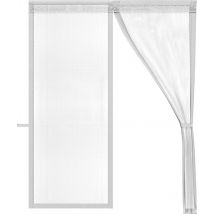 O'DADDY Rideau de porte Deluxe FIBER - Rideau à lames magnétiques - Pour les nouvelles constructions et les portes standard - Installation facile - Blanc Hor - 184x230 cm