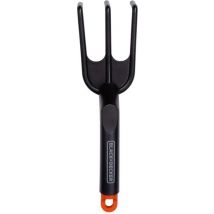 BLACK+DECKER Râteau à main - Poignée ergonomique - Robuste et flexible - Noir