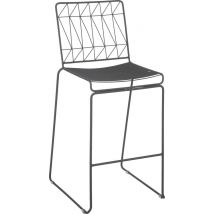 Mica Decorations Tabouret de bar Bueno pour extérieur - L53 x L55 x H108 cm - Gris