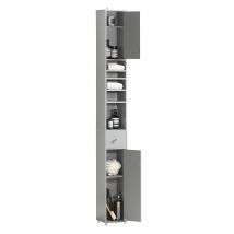 Meuble colonne de salle de bains - SoBuy - Slim - Meuble de salle de bain, - 20 x 20 x 180 cm - Gris