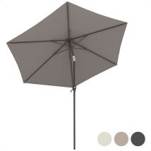 LifeGoods Parasol - Ø270 cm - 30° inclinable - imperméable - avec housse - Taupe