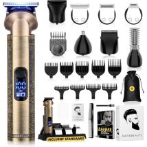 Tondeuse à barbe 8-en-1 pour homme + sac de voyage - Tondeuse pour barbe et corps - 8 accessoires inclus - Tondeuse pour homme - Tondeuse pour homme - Tondeuse à cheveux - Tondeuses - 0.5-15MM - Nez et oreilles - Tondeuse - Machine à barbe - Multigroomer