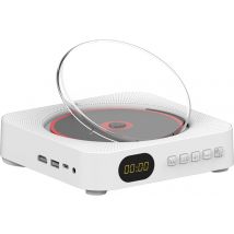 Achaté Lecteur CD/DVD portable - Bluetooth - USB - Radio FM - AUX - Fixation murale - Housse de protection
