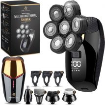Wellshave 5 in 1 Shaver Men Deluxe - Tondeuse pour le visage et la tête - Rasoir humide et sec - Tondeuse pour le nez - Rasoir pour le crâne