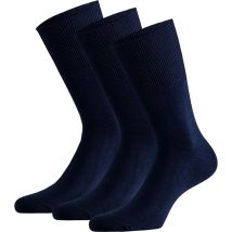 Chaussettes pour diabétiques - Chaussettes sans couture - 3 paires - Bleu marine - Taille 35-38 - Modal Antipress - Chaussettes pour dames - Chaussettes médicales - Chaussettes sans élastiques