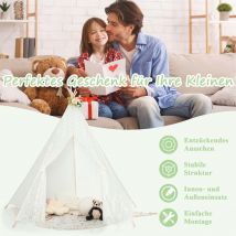 Tente pour enfants Coast transparent top avec des lumières de fées colorées pour enfants et adultes 120 x 120 x 140 cm