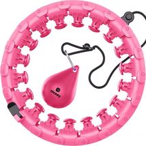 Cerceau Hula Hoop Fitness - Niceey - avec poids - Rose